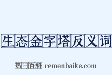 生态金字塔反义词是什么意思的图片